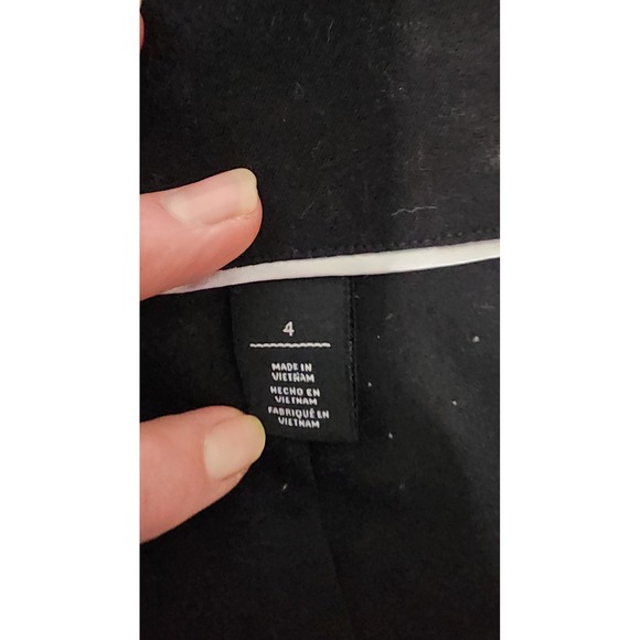 White House Black Market Black Sleeveless Open Front Vest Size 4‎ - Picture 7 of 8